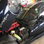 Dodge Viper in repair shop